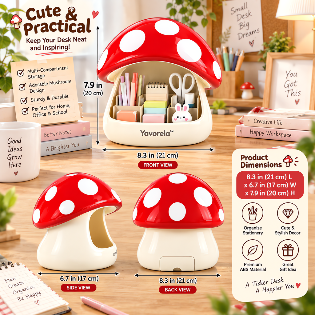 Yavorela™ Mushroom Desktop Organizer