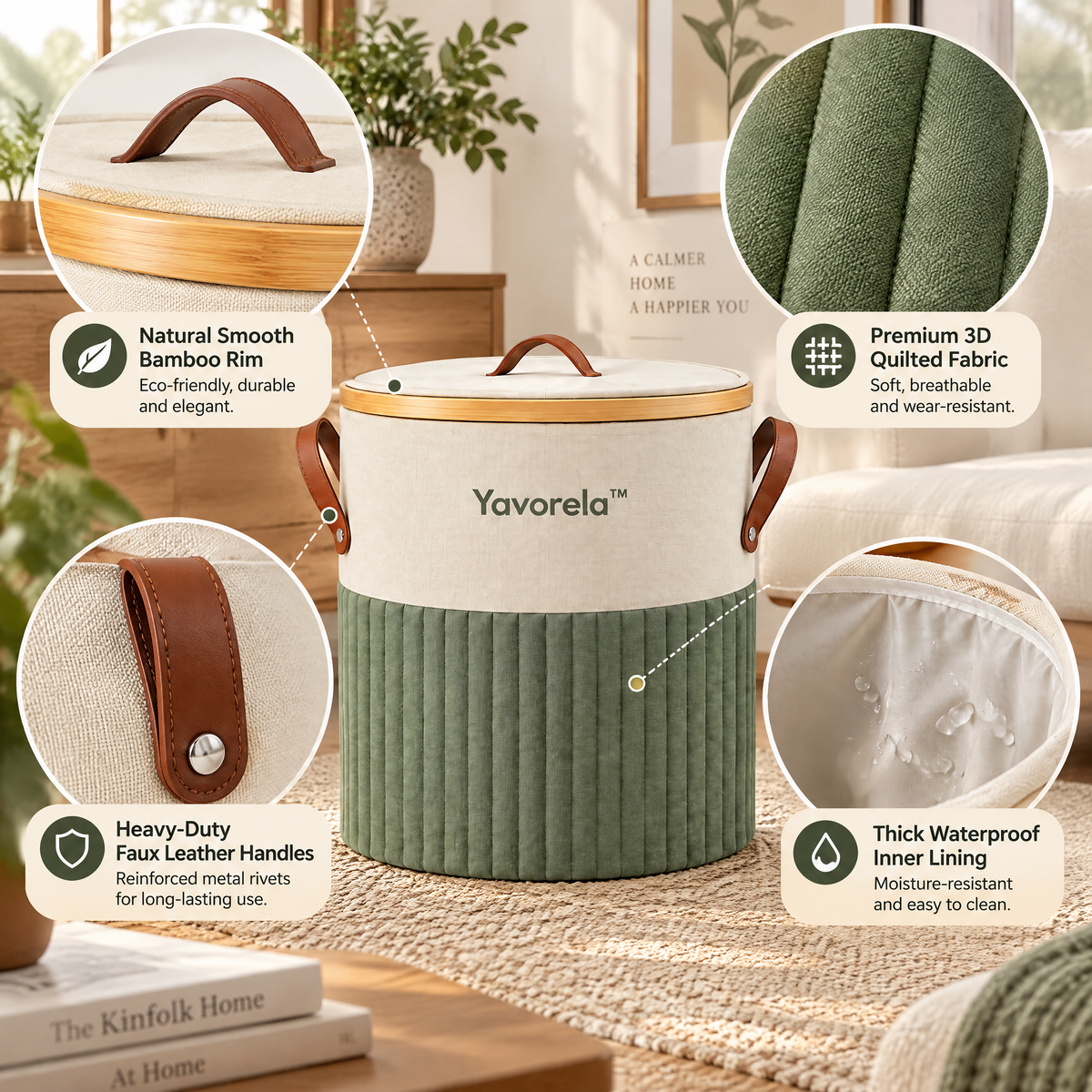 Yavorela™ Collapsible Fabric Laundry Hamper