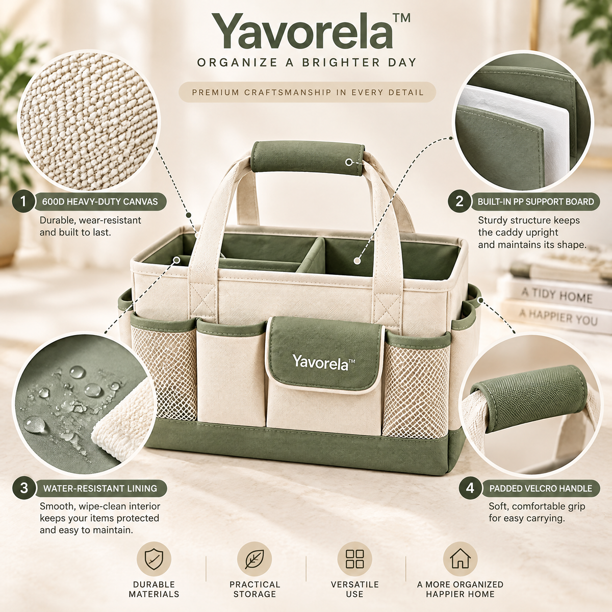 Yavorela™ Multi-Pocket Home Organizer Caddy