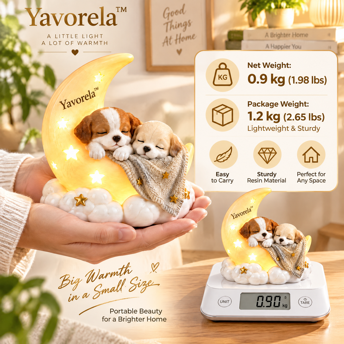 Yavorela™ Moonlight Puppy Accent Lamp