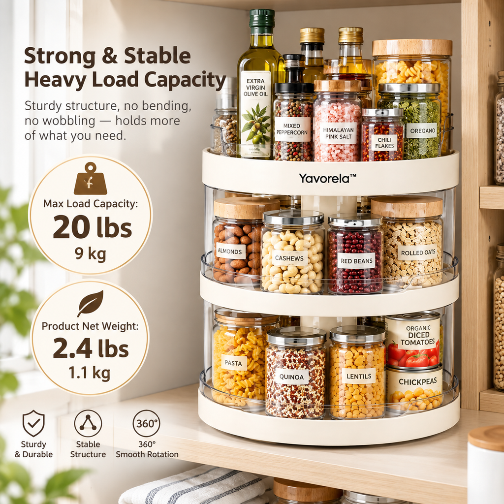 Yavorela™ 3-Tier Rotating Pantry Organizer