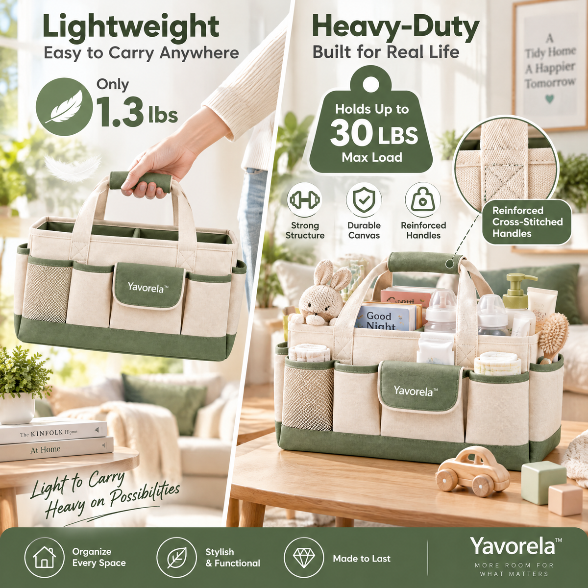 Yavorela™ Multi-Pocket Home Organizer Caddy