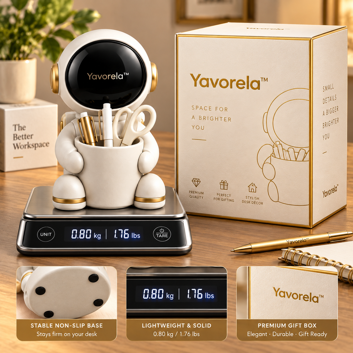 Yavorela™ Orbit Astronaut Desk Organizer
