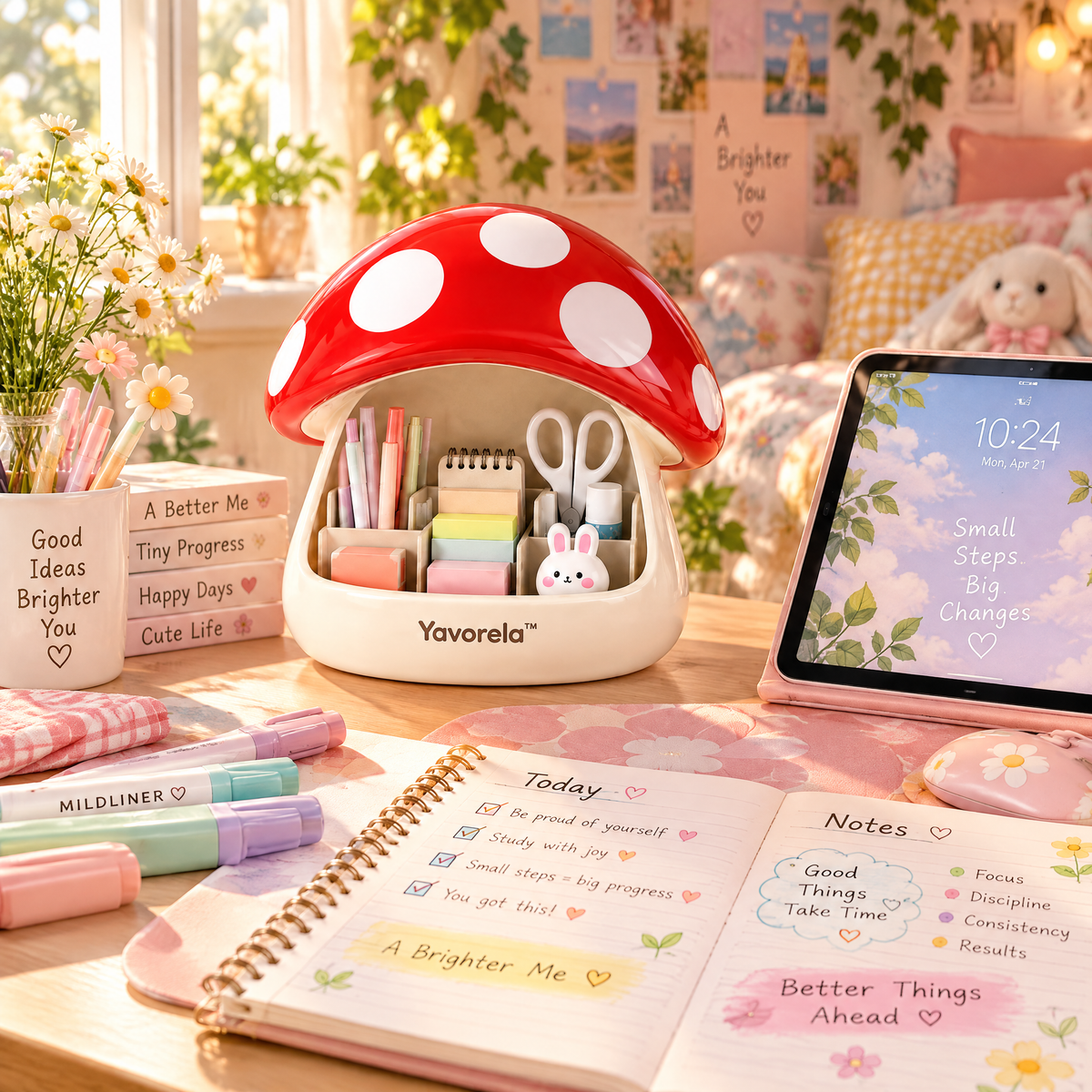 Yavorela™ Mushroom Desktop Organizer