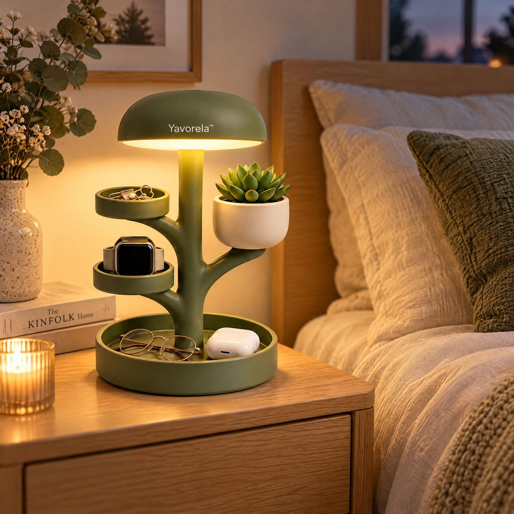 Yavorela™ Botanical Tree Organizer Table Lamp