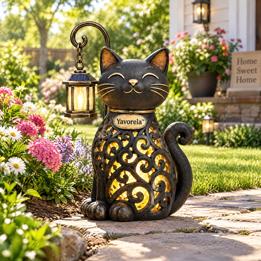 Yavorela™ Vintage Cat Lantern Accent Light