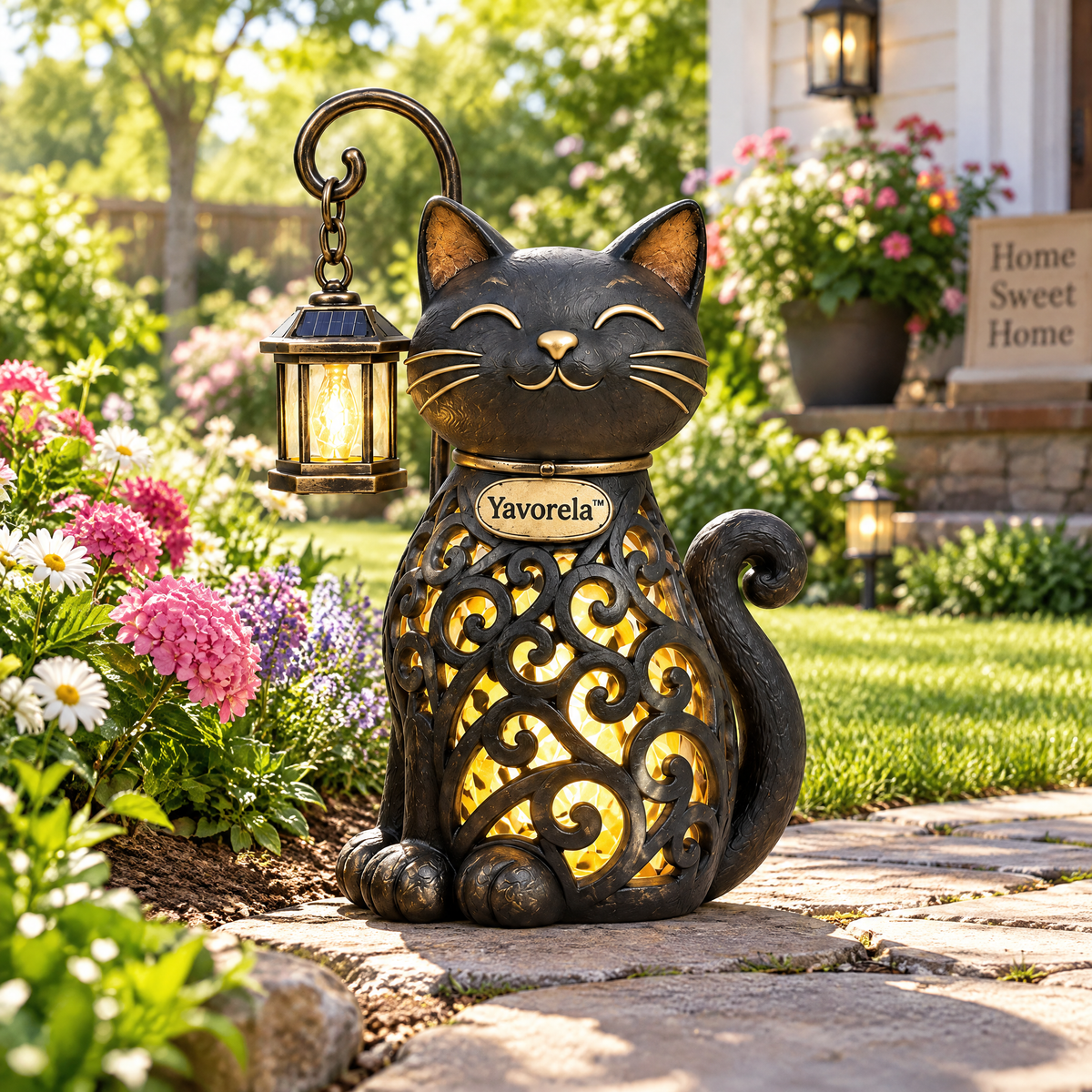 Yavorela™ Vintage Cat Lantern Accent Light