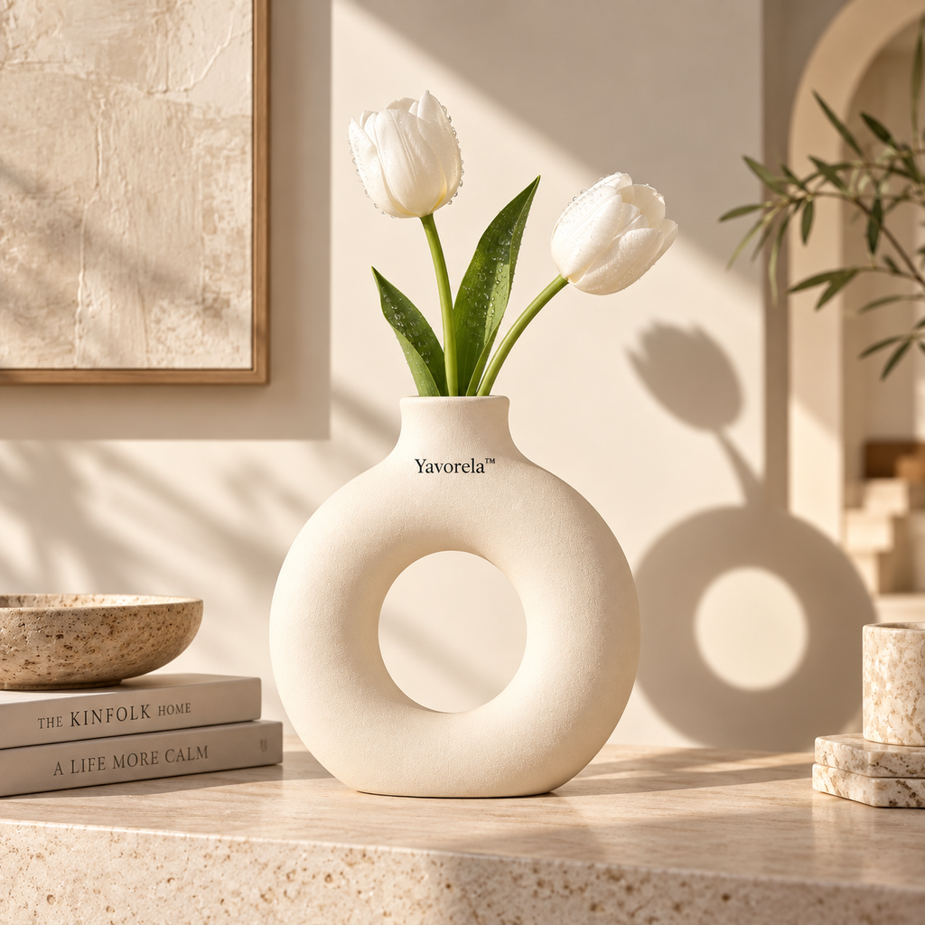 Yavorela™ Modern Halo Ceramic Vase