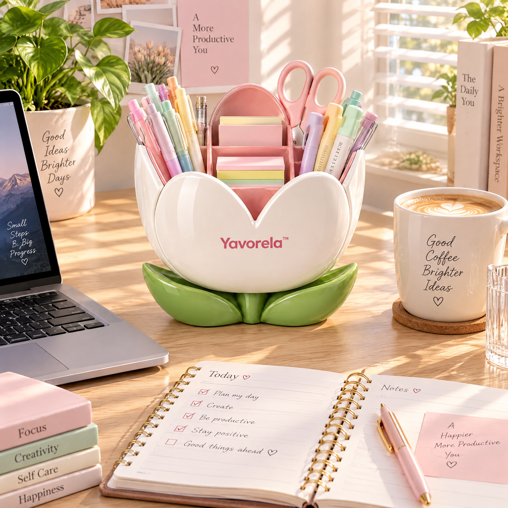 Yavorela™ Bloom Tulip Desktop Organizer