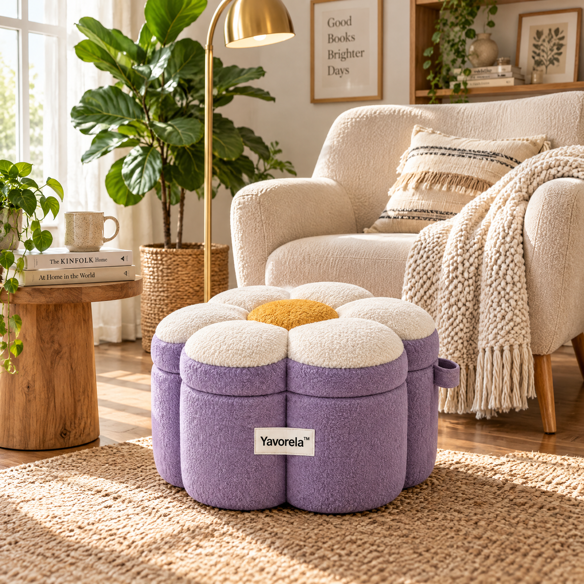 Yavorela™ Daisy Storage Ottoman