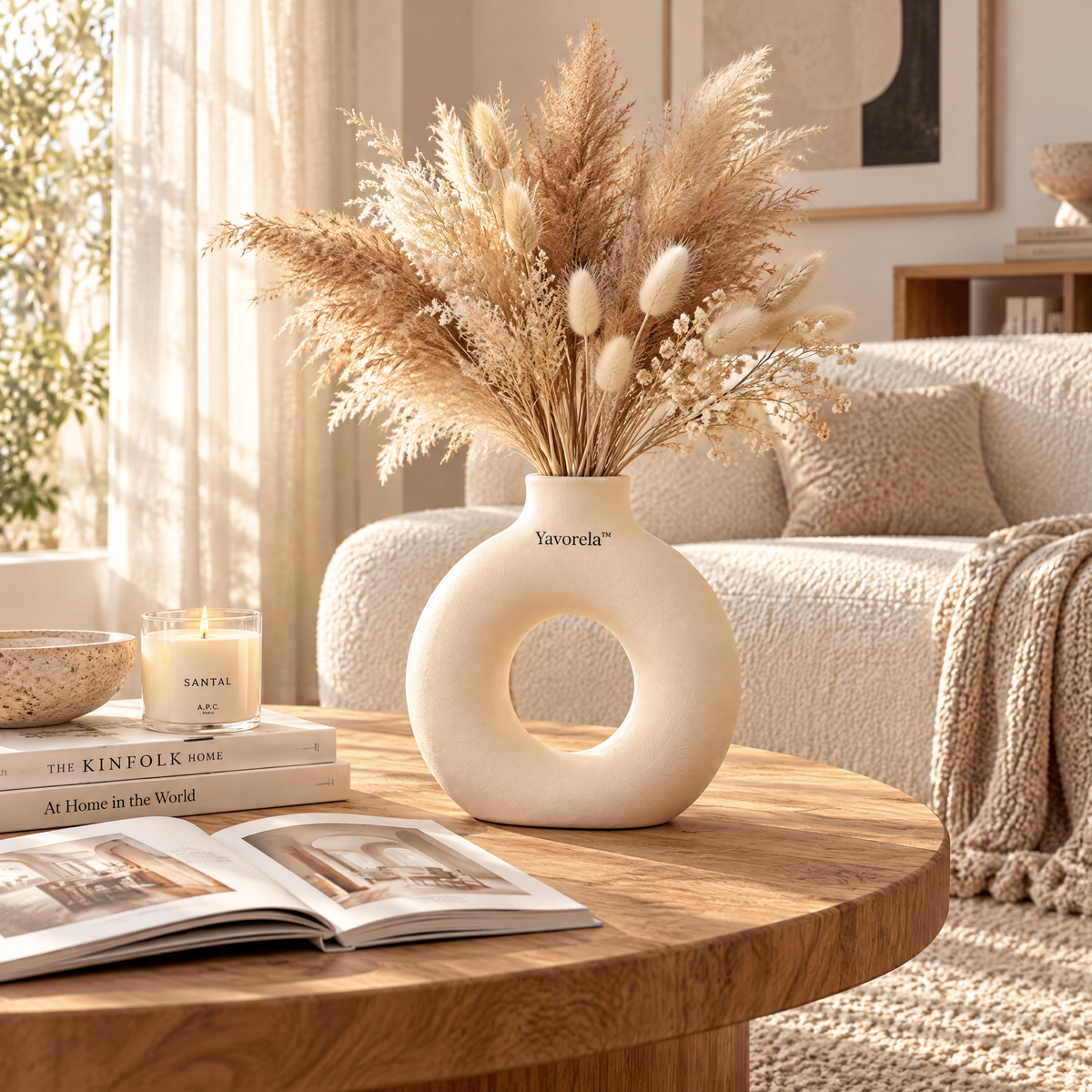 Yavorela™ Modern Halo Ceramic Vase